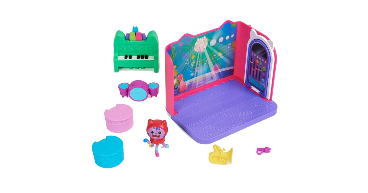 Spin Master Gabby's Dollhouse Deluxe Room – Groovy Music Room, Kulisse