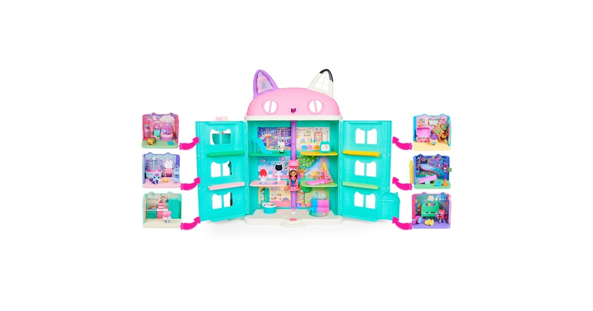 Spin Master Gabby's Dollhouse Deluxe Room – Purr-ific Play Room, Kulisse