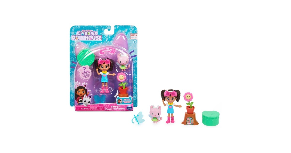 Spin Master Gabby's Dollhouse Gartenset mit Kitty Fee, Spielfigur