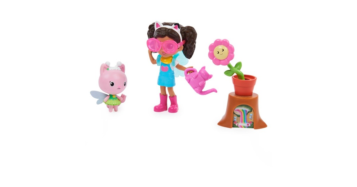 Spin Master Gabby's Dollhouse Gartenset mit Kitty Fee, Spielfigur
