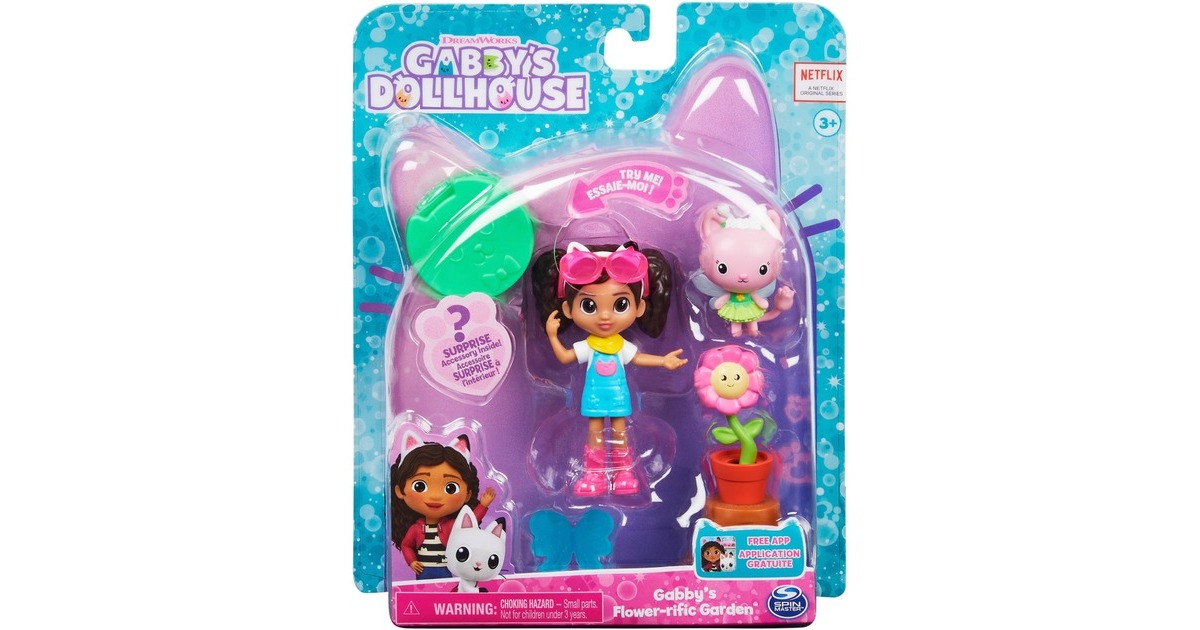 Spin Master Gabby's Dollhouse Gartenset mit Kitty Fee, Spielfigur
