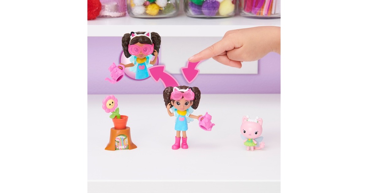 Spin Master Gabby's Dollhouse Gartenset mit Kitty Fee, Spielfigur