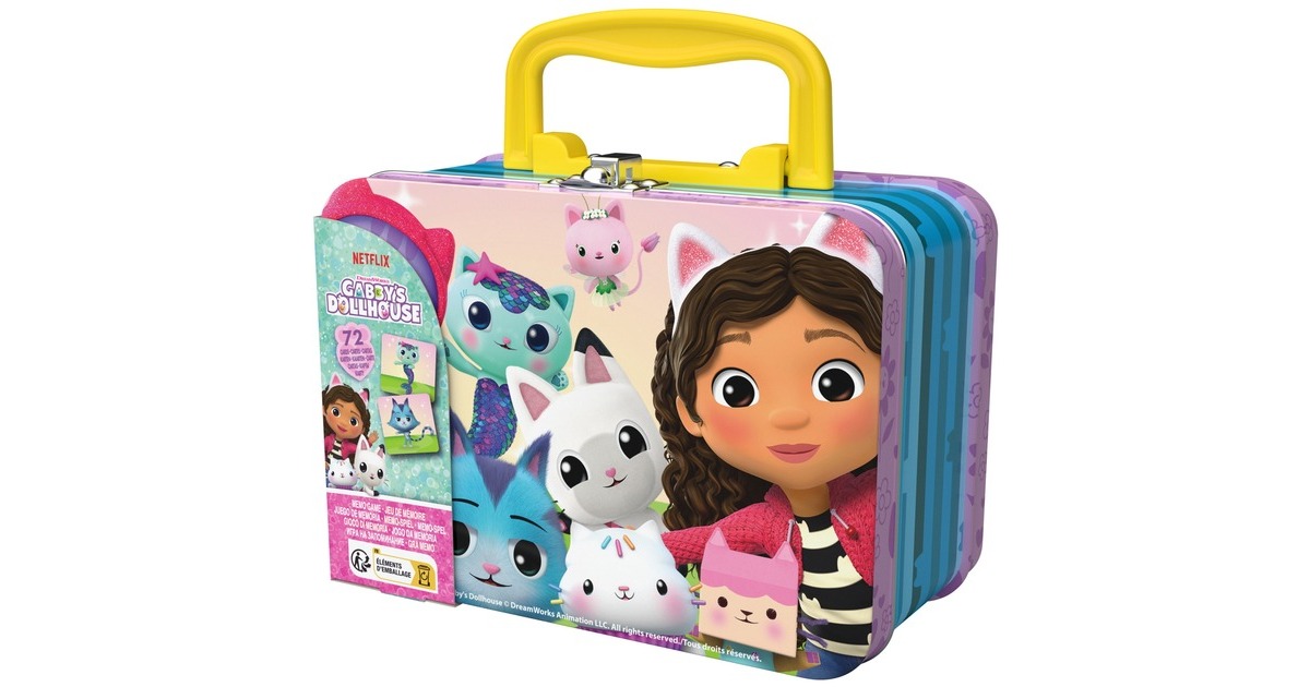 Spin Master Gabby's Dollhouse Memo-Spiel Köfferchen, Gedächtnisspiel