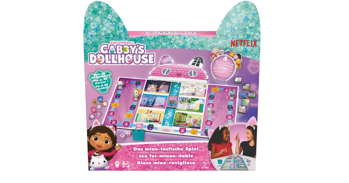 Spin Master Gabby‘s Dollhouse Miau-tastisches Spiel, Brettspiel