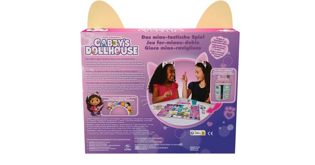 Spin Master Gabby‘s Dollhouse Miau-tastisches Spiel, Brettspiel