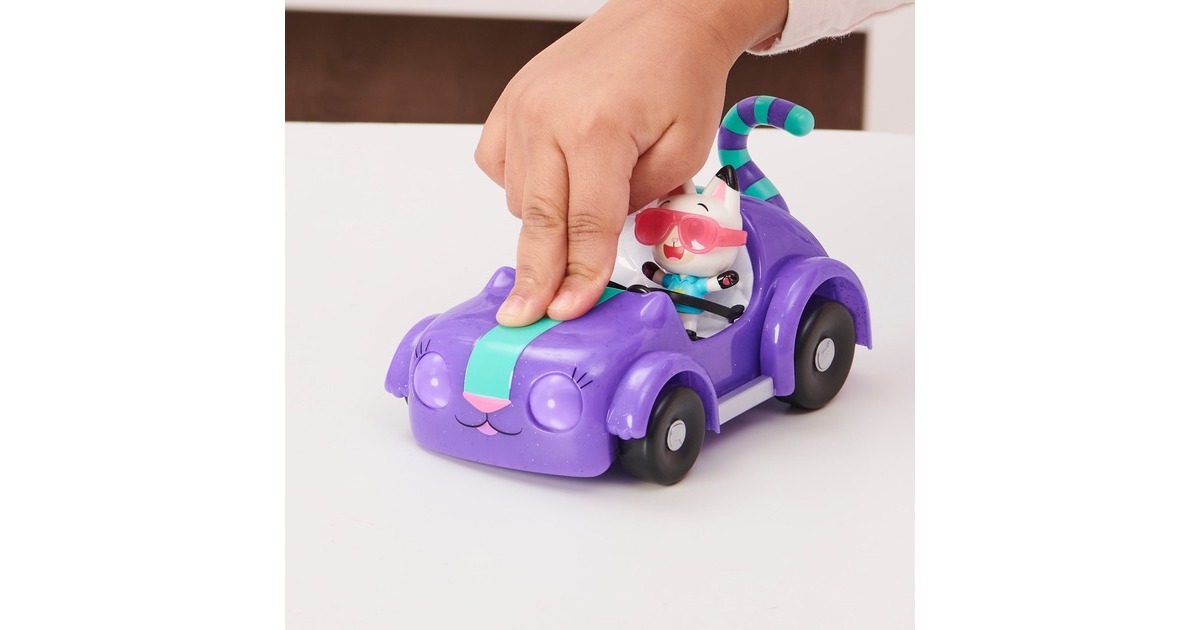 Spin Master Gabby's Dollhouse - Carlita-Spielzeugauto mit Pandy Paws Figur, Spielfahrzeug