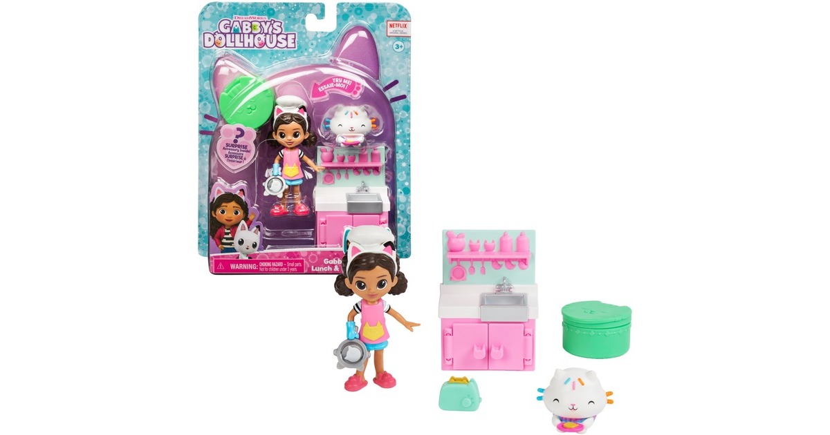 Spin Master Gabby's Dollhouse - Cat-tivity Set Lunch and Munch, Rollenspiel