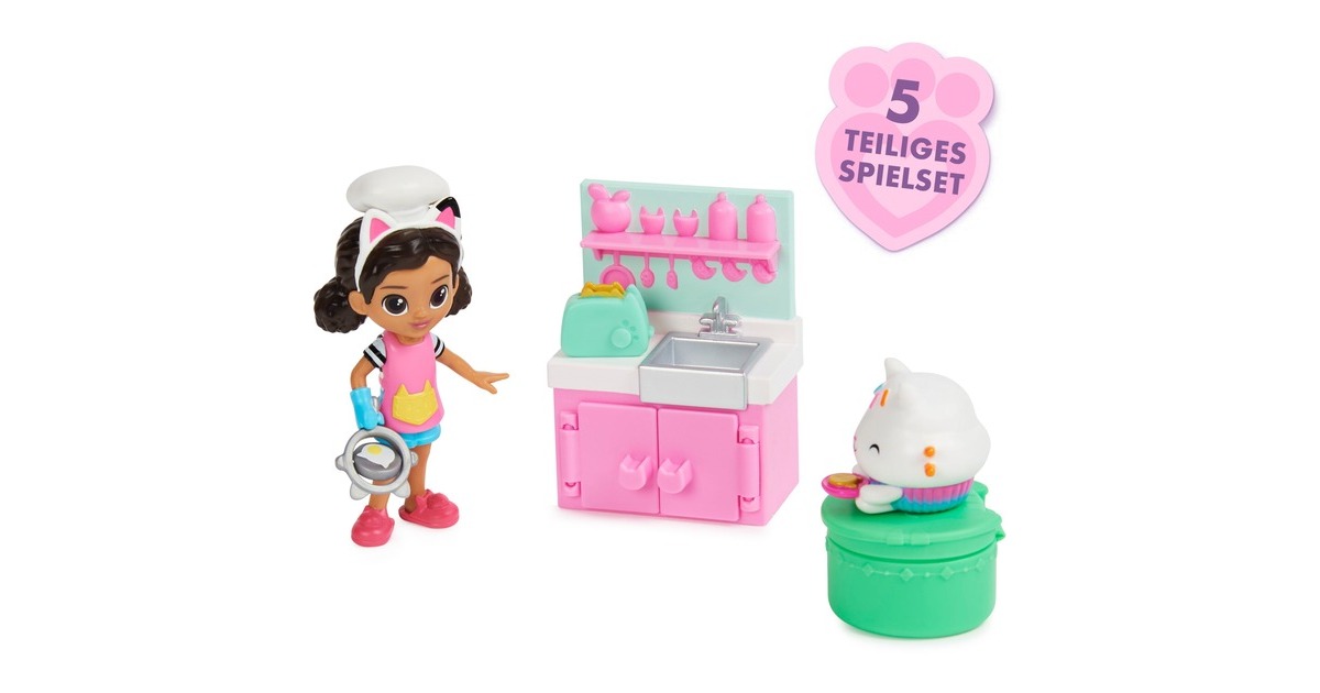 Spin Master Gabby's Dollhouse - Cat-tivity Set Lunch and Munch, Rollenspiel