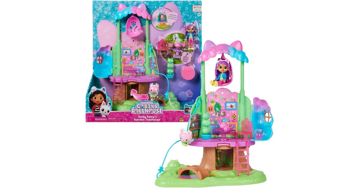Spin Master Gabby's Dollhouse - Kitty Fairy's Garten Spielset, Kulisse