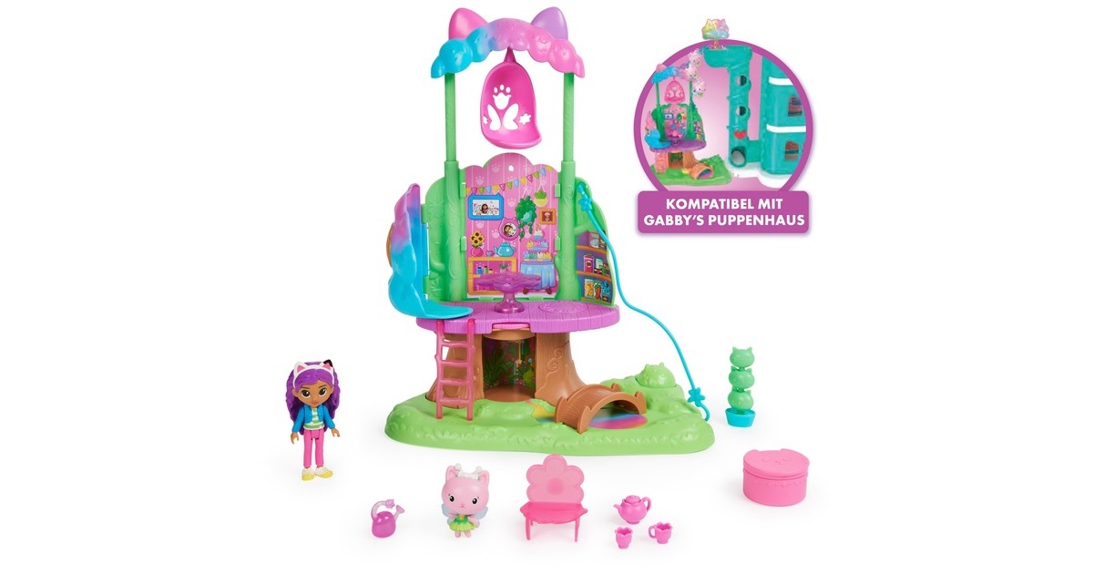 Spin Master Gabby's Dollhouse - Kitty Fairy's Garten Spielset, Kulisse