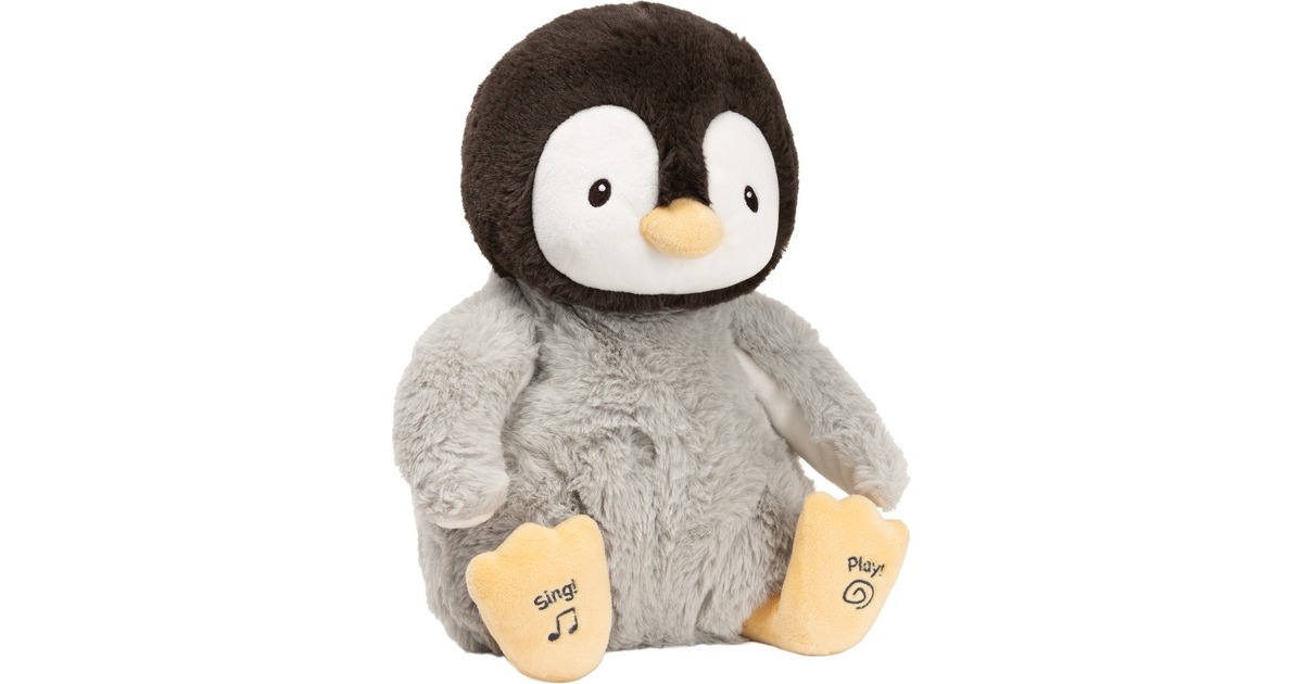 Spin Master Gund - Kissy der Pinguin, Kuscheltier(grau/braun)