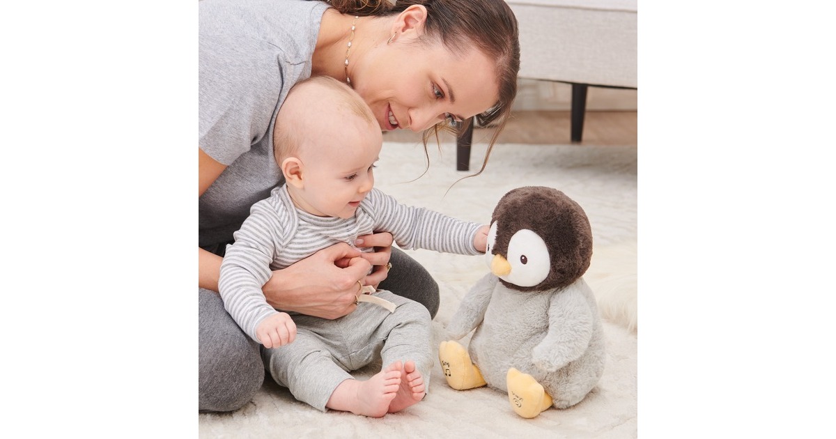 Spin Master Gund - Kissy der Pinguin, Kuscheltier(grau/braun)