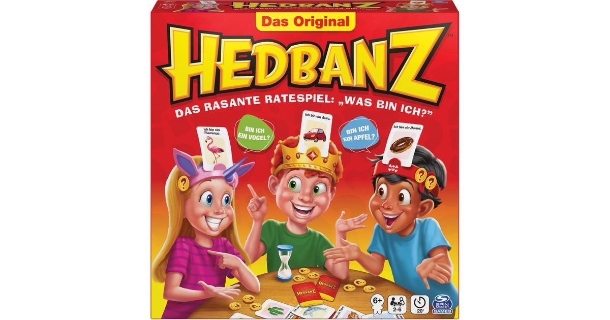 Spin Master Hedbanz - das rasante Ratespiel für die ganze Familie, Partyspiel(Neuauflage mit tollem Spielmaterial)