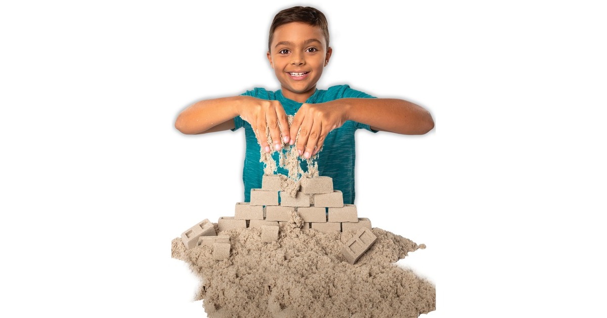 Spin Master Kinetic Sand - Baustellen Set, Spielsand(453 Gramm Sand)