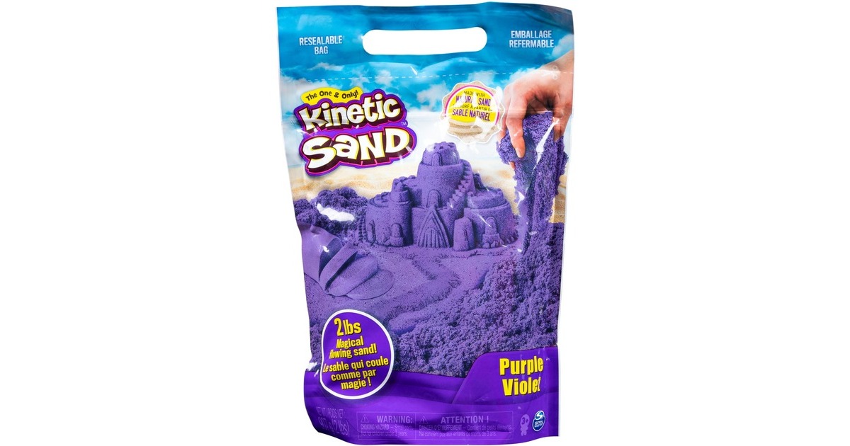 Spin Master Kinetic Sand - Beutel lila, Spielsand(907 Gramm Sand)