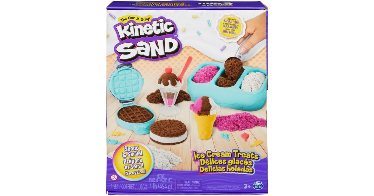 Spin Master Kinetic Sand - Eiscreme Set, Spielsand(454 Gramm Sand)