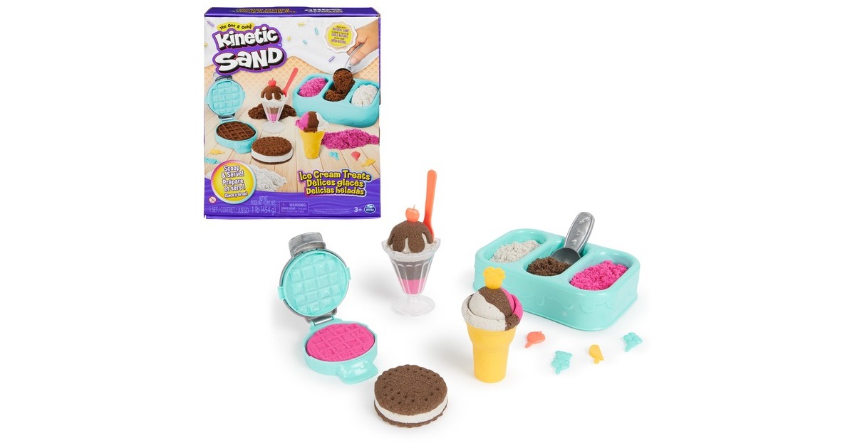 Spin Master Kinetic Sand - Eiscreme Set, Spielsand(454 Gramm Sand)