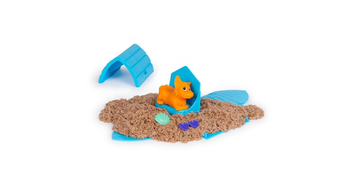 Spin Master Kinetic Sand - Hunde Häuschen, Spielsand(170 Gramm Sand)
