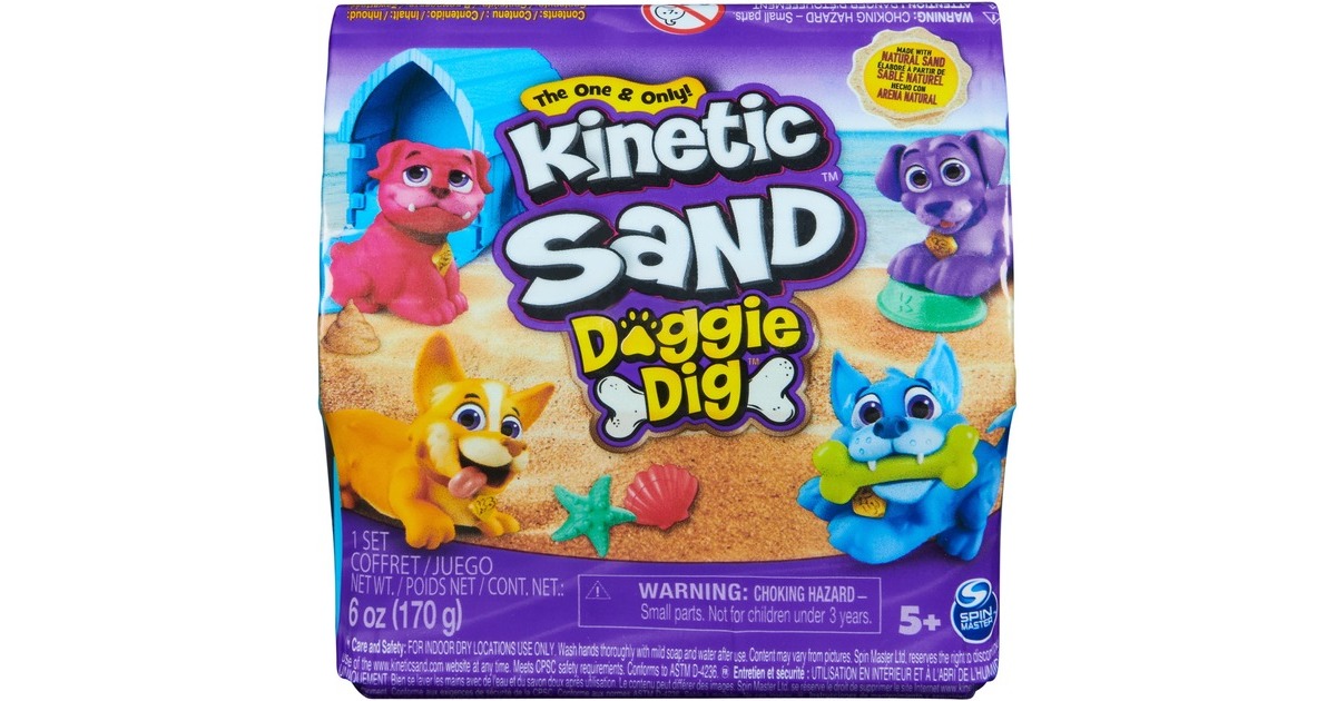 Spin Master Kinetic Sand - Hunde Häuschen, Spielsand(170 Gramm Sand)