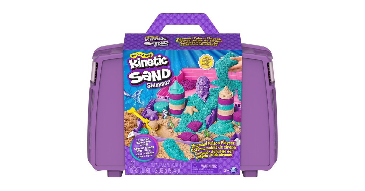 Spin Master Kinetic Sand - Meerjungfrauen Koffer, Spielsand