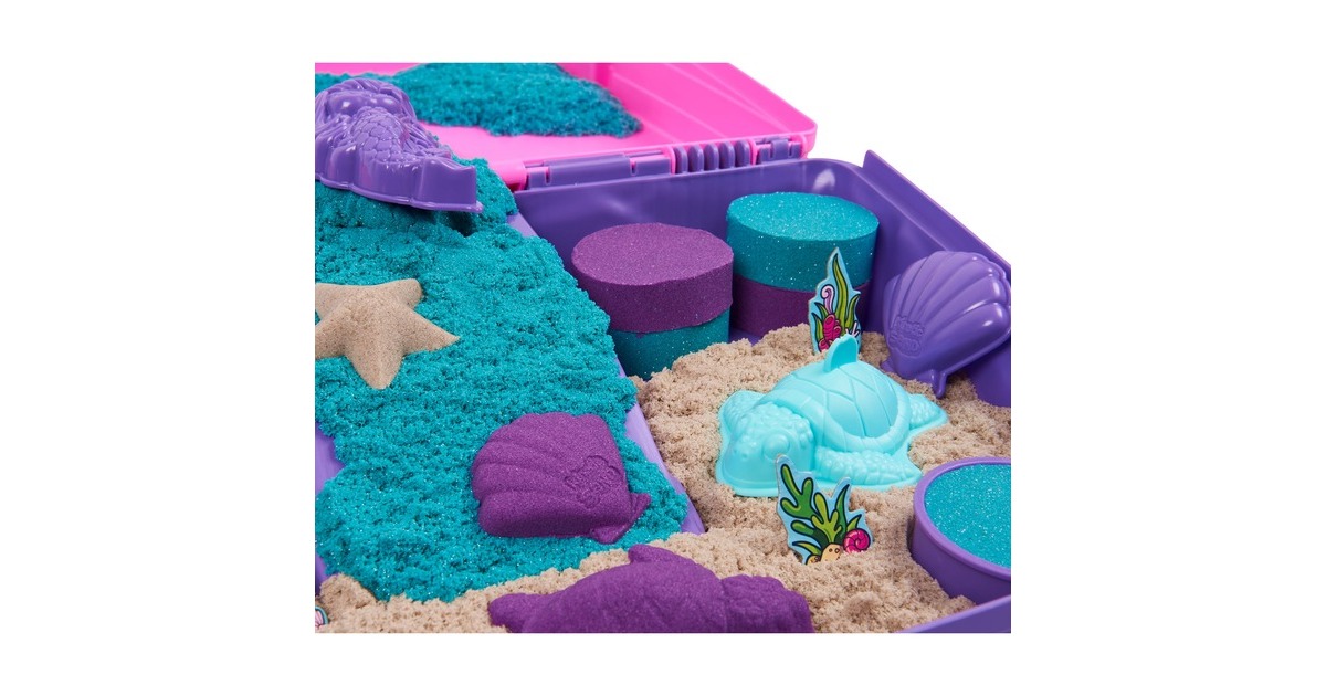 Spin Master Kinetic Sand - Meerjungfrauen Koffer, Spielsand