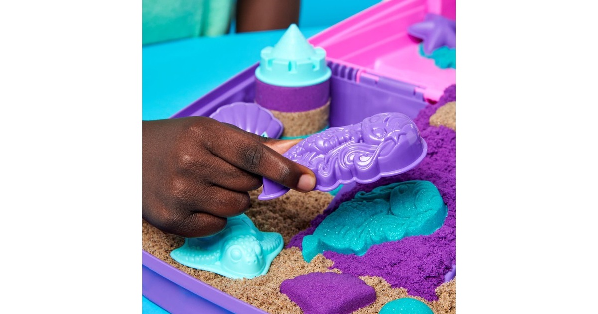 Spin Master Kinetic Sand - Meerjungfrauen Koffer, Spielsand