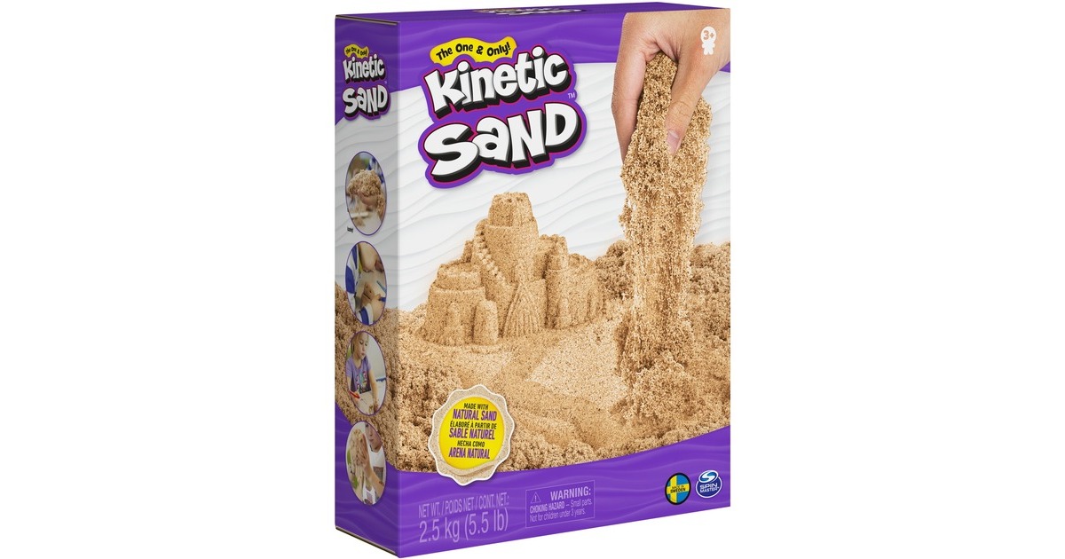 Spin Master Kinetic Sand - Naturbraun, Spielsand(2,5 Kilogramm Sand)