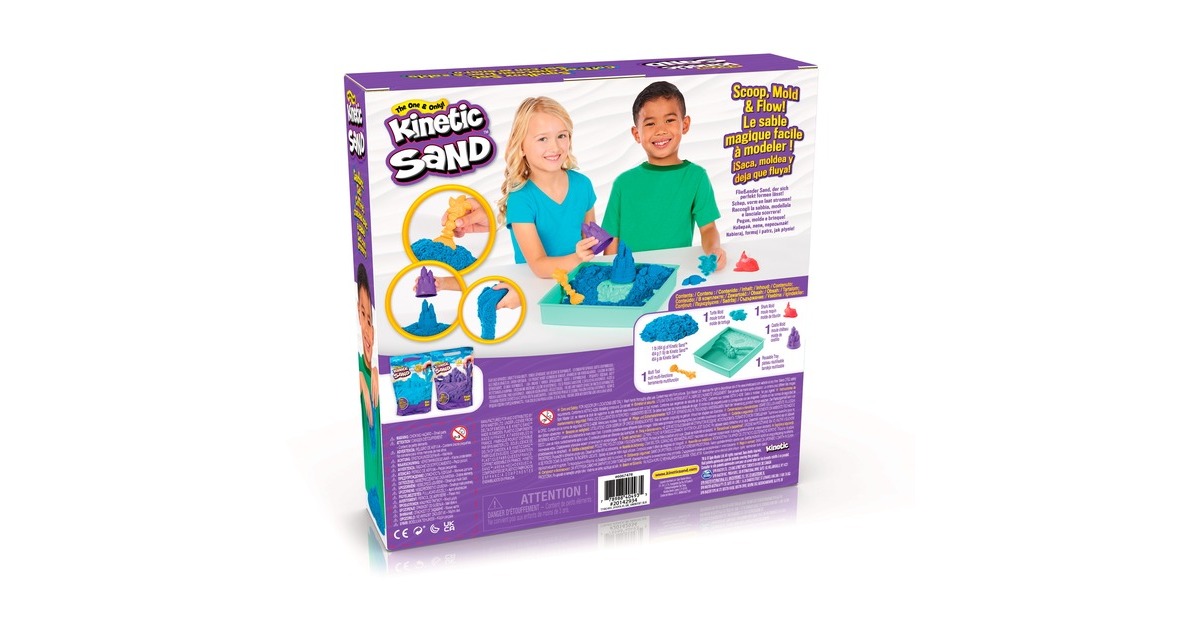 Spin Master Kinetic Sand - Sandbox Set blau, Spielsand(454 Gramm Sand)