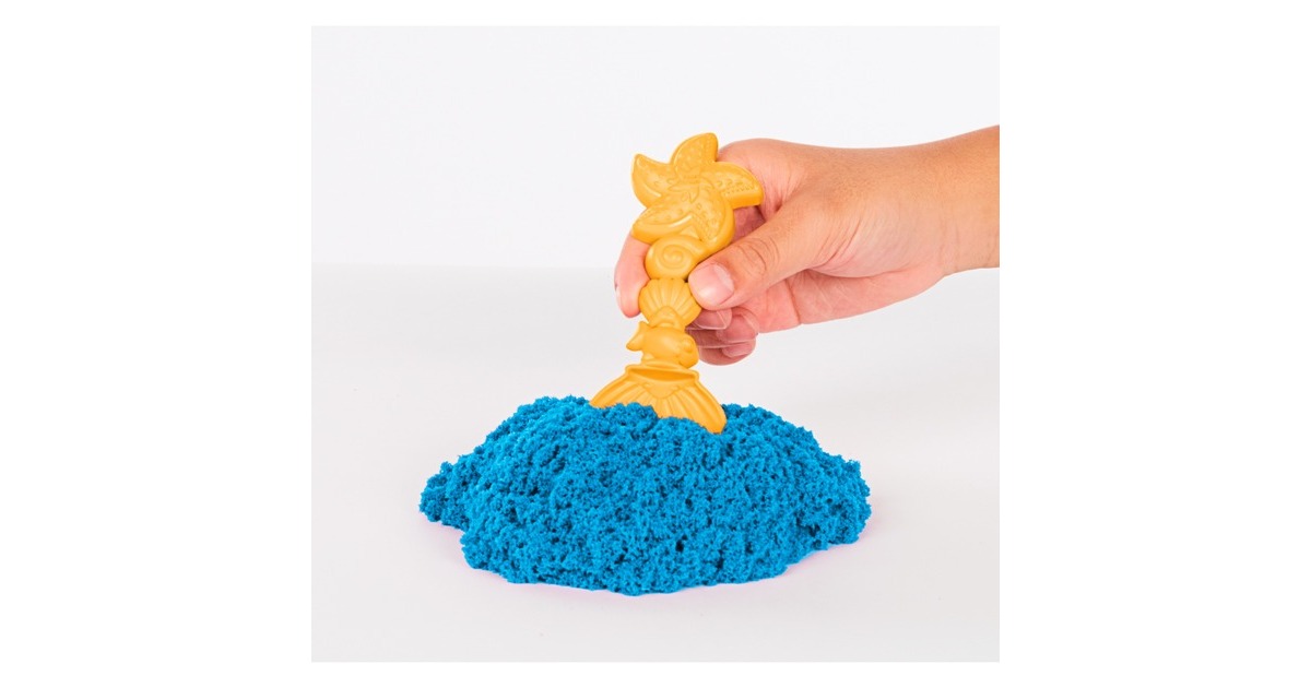 Spin Master Kinetic Sand - Sandbox Set blau, Spielsand(454 Gramm Sand)