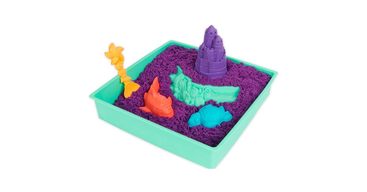 Spin Master Kinetic Sand - Sandbox Set lila, Spielsand(454 Gramm Sand)