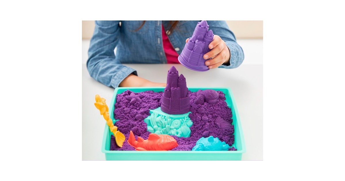 Spin Master Kinetic Sand - Sandbox Set lila, Spielsand(454 Gramm Sand)
