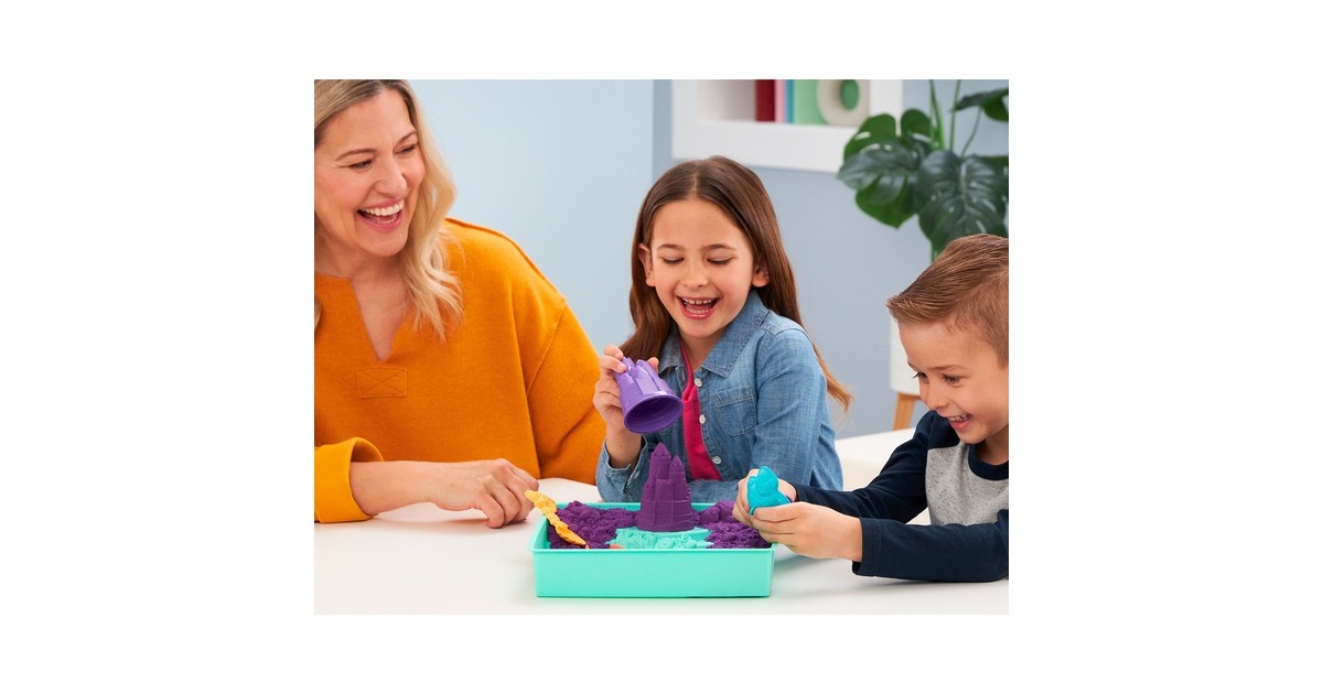 Spin Master Kinetic Sand - Sandbox Set lila, Spielsand(454 Gramm Sand)
