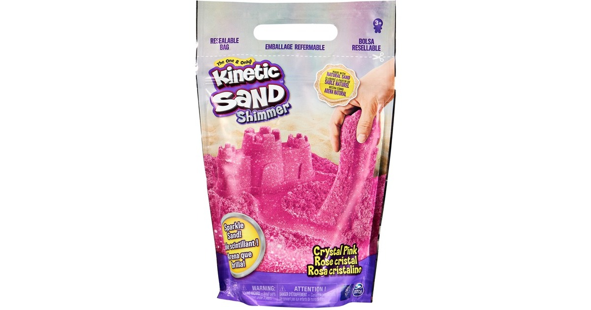 Spin Master Kinetic Sand - Schimmersand Crystal Pink, Spielsand(907 Gramm)