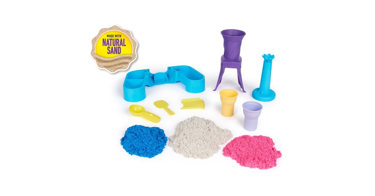 Spin Master Kinetic Sand - Softeis Station, Spielsand(396 Gramm Sand)