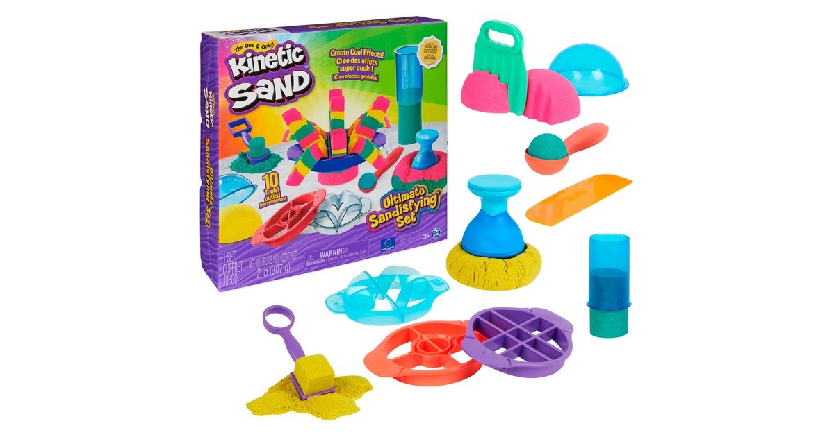 Spin Master Kinetic Sand - Ultimate Sandisfying Set, Spielsand(907 Gramm Sand)