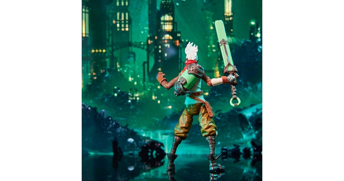 Spin Master League of Legends - 10cm Actionfiguren 5er Pack , Spielfigur(Vi, Caitlyn, Ekko, Heimerdinger und exklusiver Jinx, jeweils mit Accessoires, Ausstellungssockel)