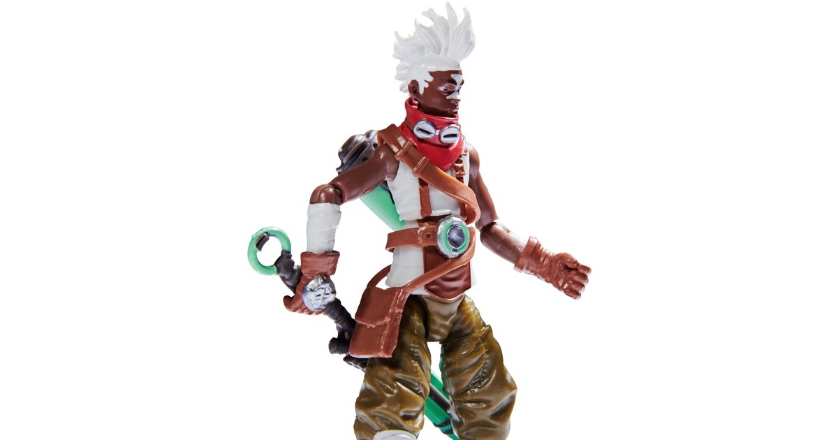 Spin Master League of Legends - 10cm Actionfiguren 5er Pack , Spielfigur(Vi, Caitlyn, Ekko, Heimerdinger und exklusiver Jinx, jeweils mit Accessoires, Ausstellungssockel)