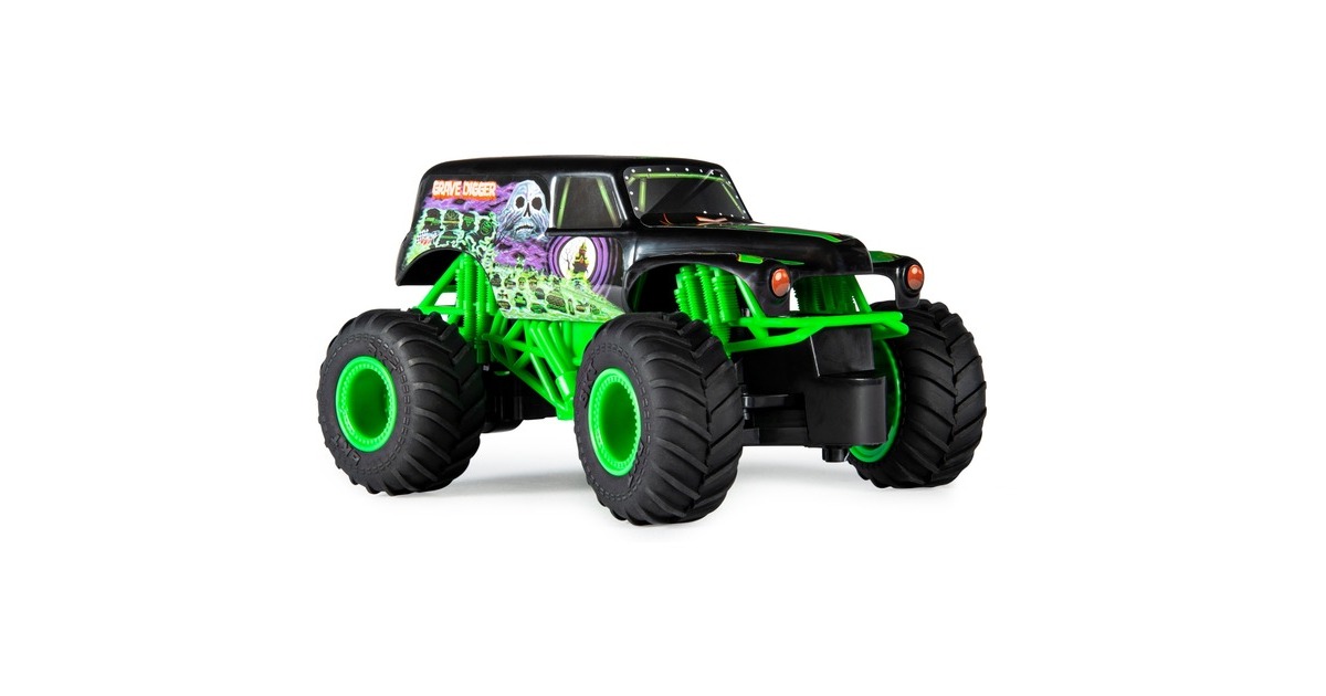 Spin Master Monster Jam Grave Digger, RC(schwarz/grün, 1:24)