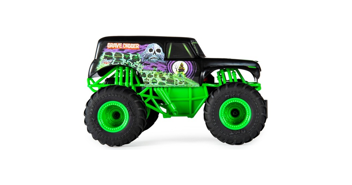 Spin Master Monster Jam Grave Digger, RC(schwarz/grün, 1:24)