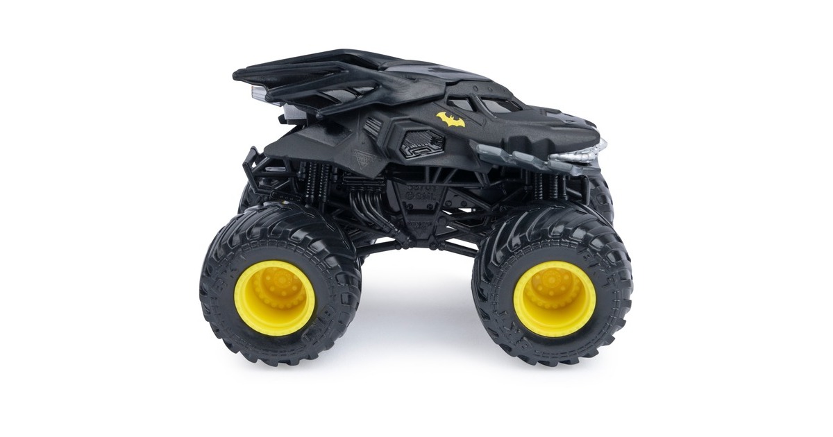 Spin Master Monster Jam - Batmobil vs. Megalodon, Spielfahrzeug(2er-Pack, Maßstab 1:64)