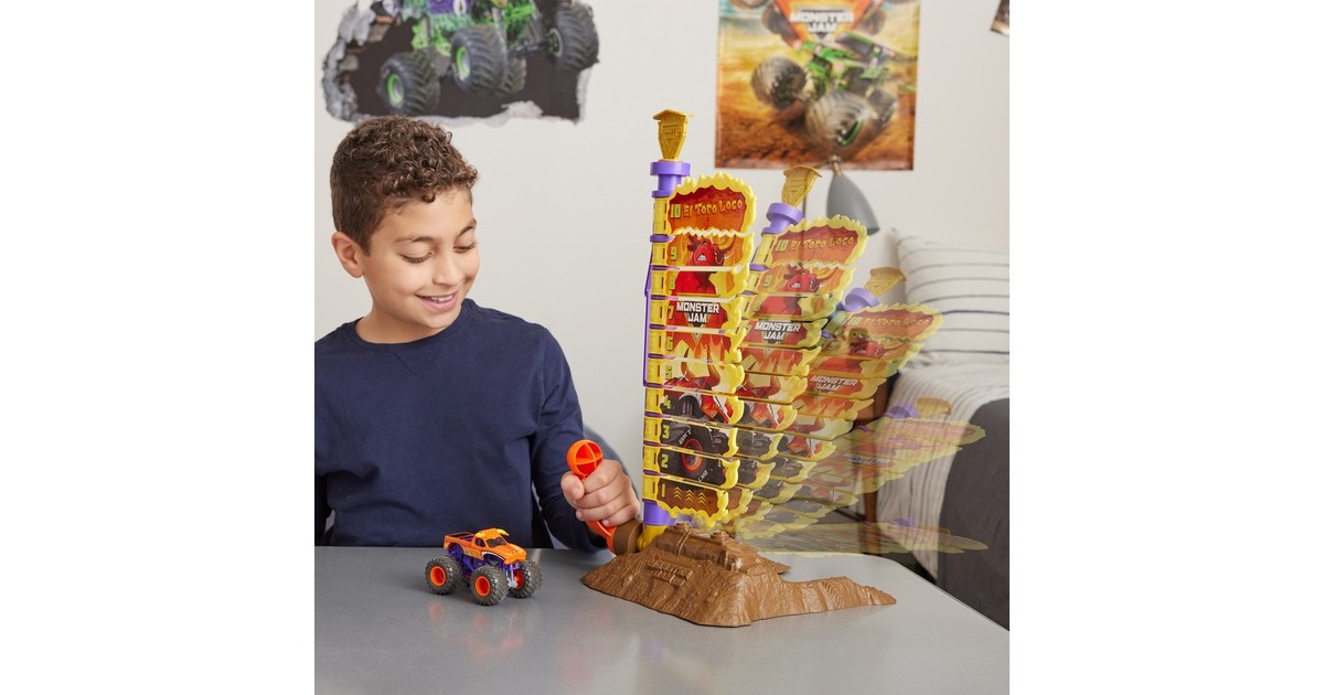 Spin Master Monster Jam - Big Air Challenge mit El Toro Loco, Spielfahrzeug