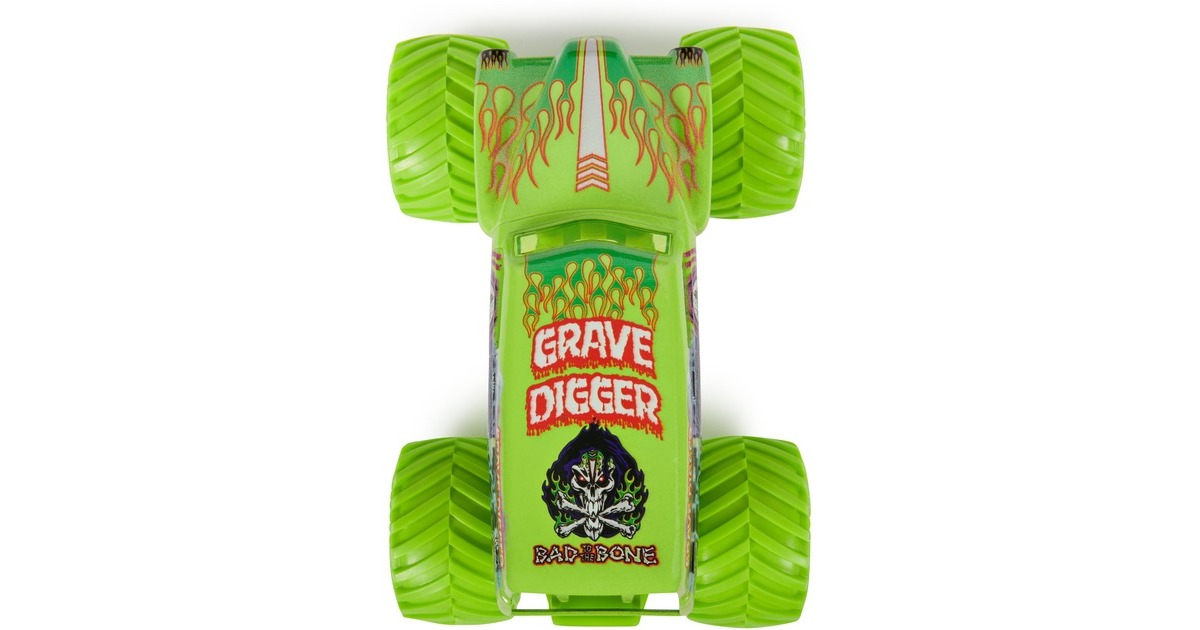 Spin Master Monster Jam - Offizieller Grave Digger Monster Truck, Spielfahrzeug(Maßstab 1:24)