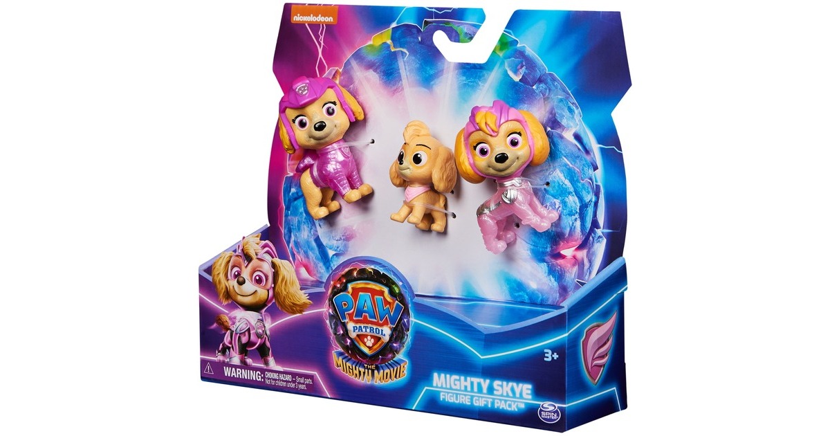 Spin Master PAW Patrol Der Mighty Kinofilm - 3-teiliges Spielfiguren-Geschenkset Skye