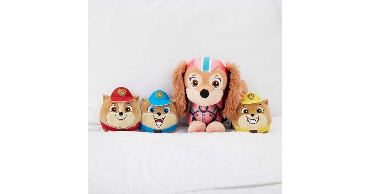 Spin Master PAW Patrol Der Mighty Kinofilm - Liberty und 3 Junior Patroller, Kuscheltier(30 cm)