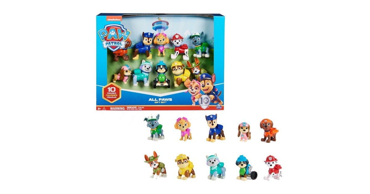 Spin Master PAW Patrol - Action Pack Pups Geschenkset, Spielfigur(10 Hundefiguren)