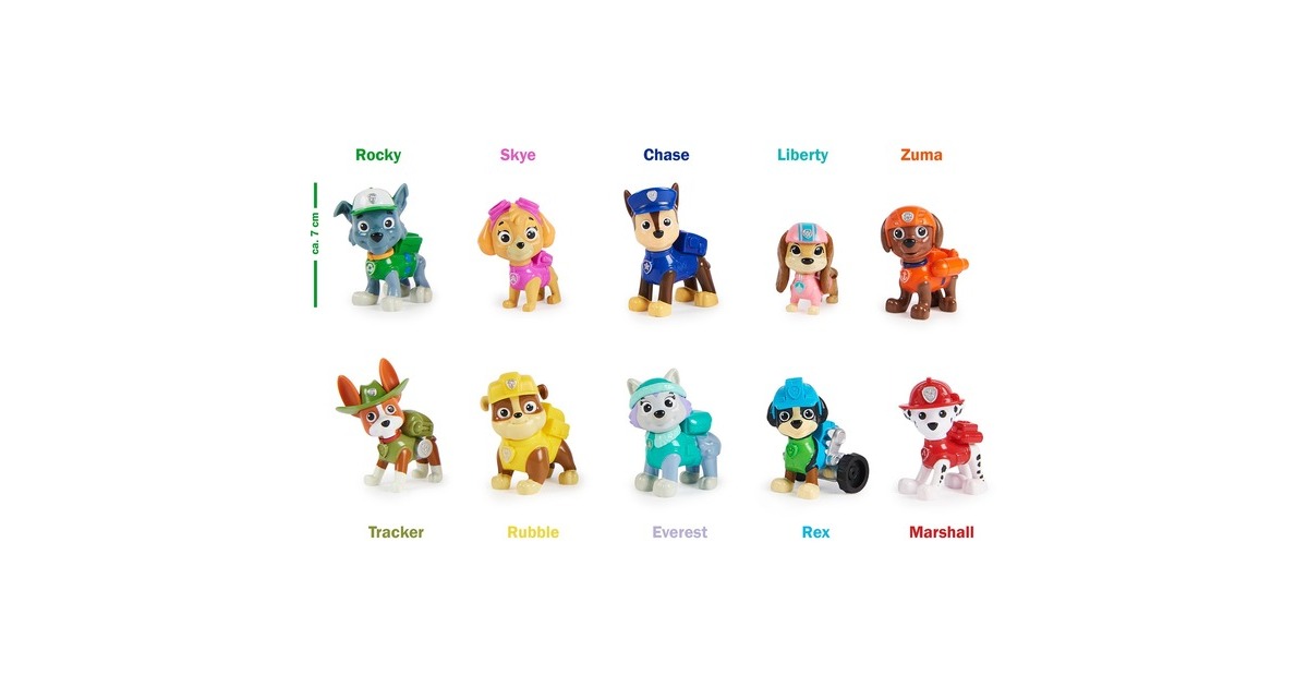 Spin Master PAW Patrol - Action Pack Pups Geschenkset, Spielfigur(10 Hundefiguren)