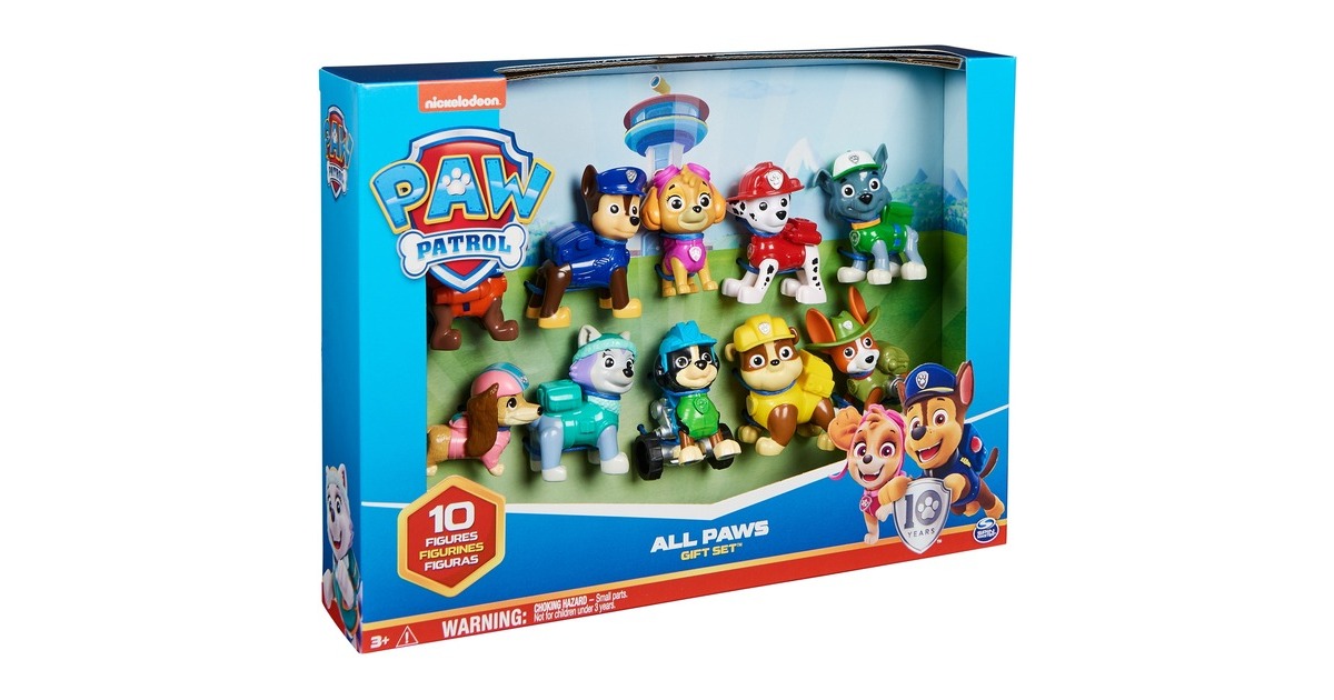 Spin Master PAW Patrol - Action Pack Pups Geschenkset, Spielfigur(10 Hundefiguren)