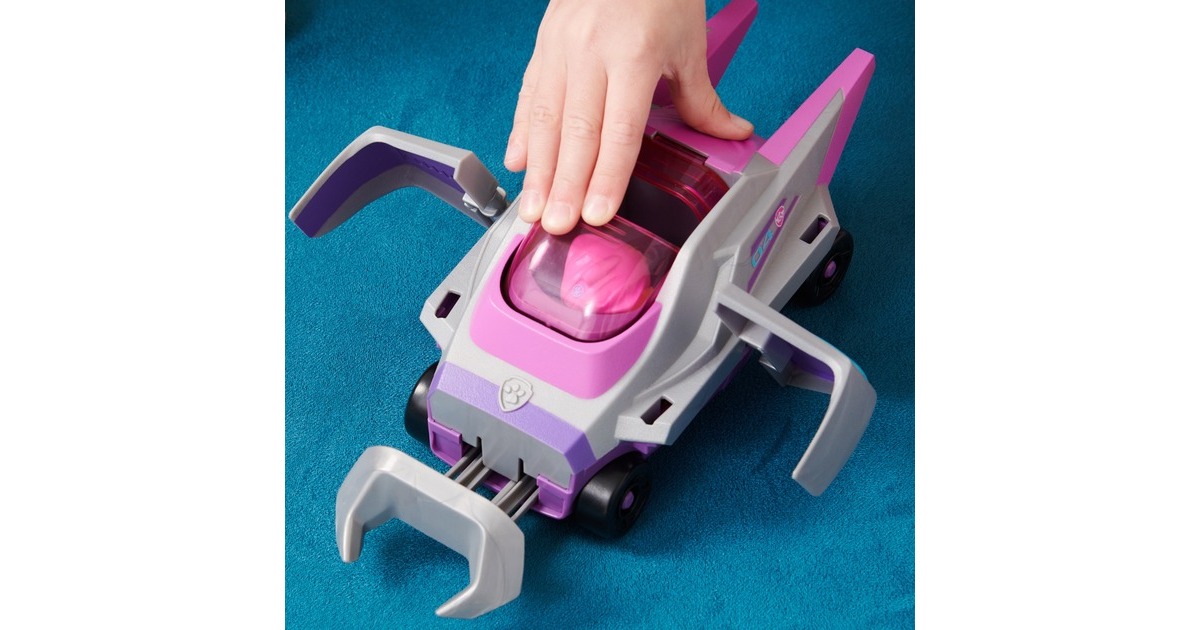 Spin Master Paw Patrol Aqua Pups - Basis Fahrzeug im Rochen-Design mit Skye-Welpenfigur, Spielfahrzeug