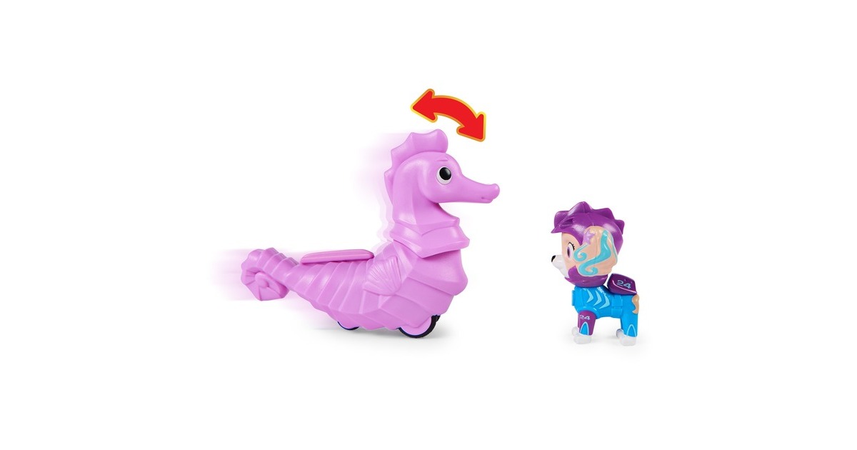 Spin Master Paw Patrol Aqua Pups - Hero Pups-Set mit Coral-Welpenfigur und Seepferd-Figur, Spielfigur