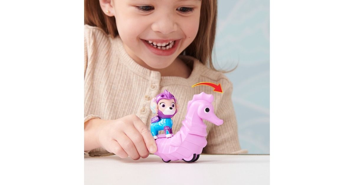 Spin Master Paw Patrol Aqua Pups - Hero Pups-Set mit Coral-Welpenfigur und Seepferd-Figur, Spielfigur